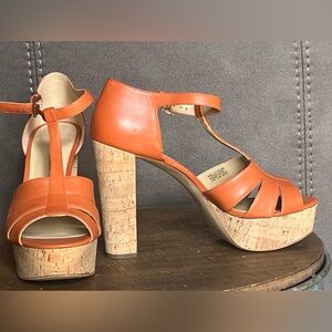 NEW Michael Kors Mercer Burnt orange sandals. Never worn!